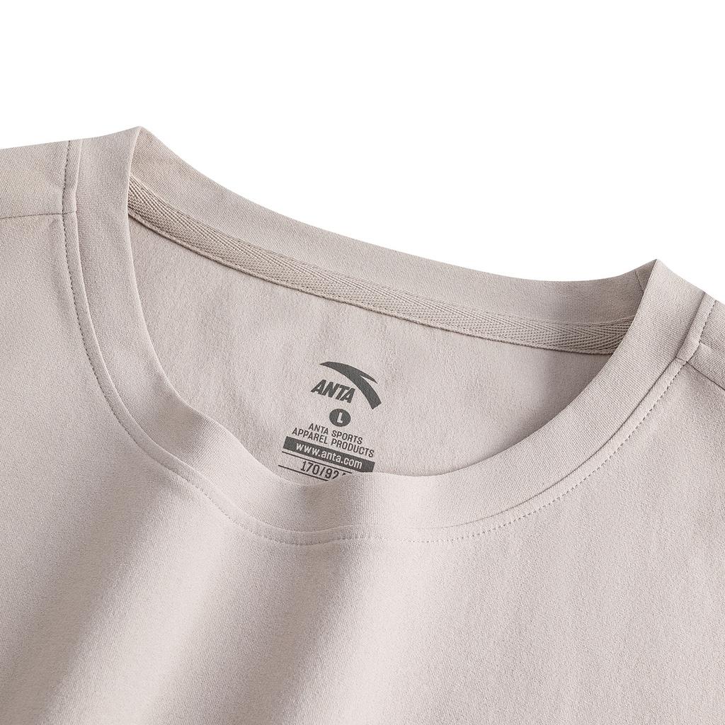 Anta Short Sleeve Knitted T-Shirt Women tops Iron-Gray 962628107-3