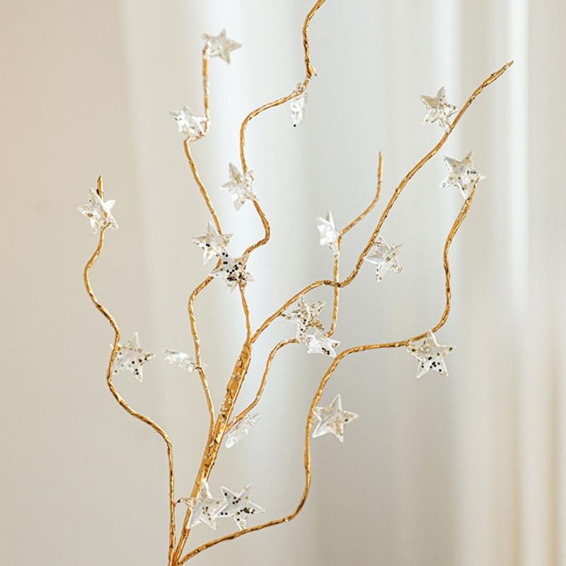 5Pcs Stem Branches for Christmas Tree Embellishment Vase Decorative Sticks Seasonal Wedding Decoration Accessories