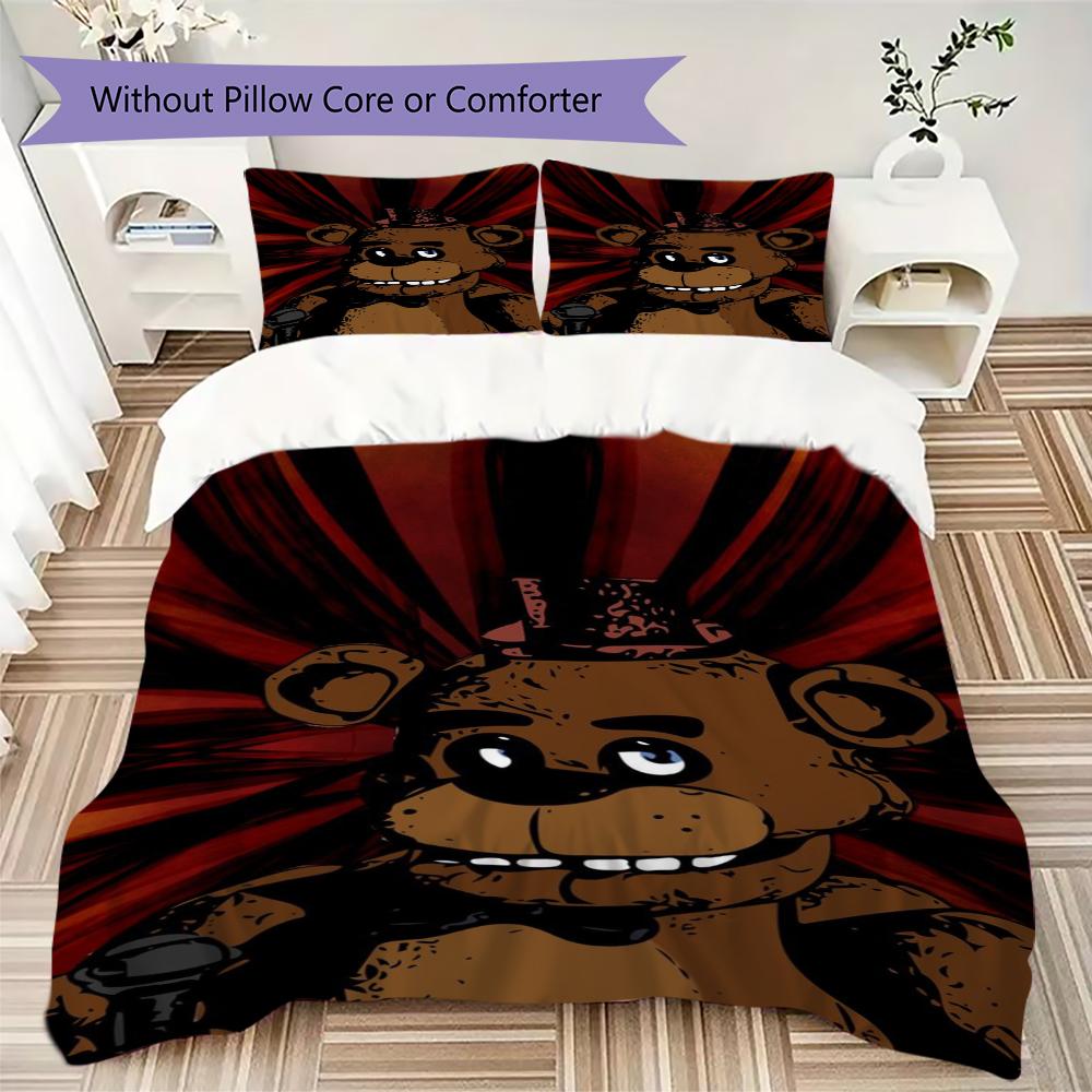 Five Frightful Nights Freddy'S Threepiece Set Without Core 1 Duvet Cover 2 Pillowcase Without Core Christmas Birthday Gift