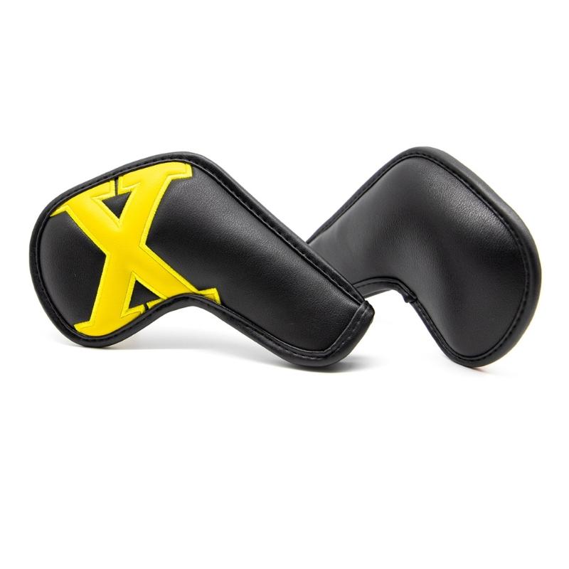 10Pcs Leather Golf Iron Head Covers Golf Headcover Protective Cover Waterproof Golf Club Head Covers Putter Protector
