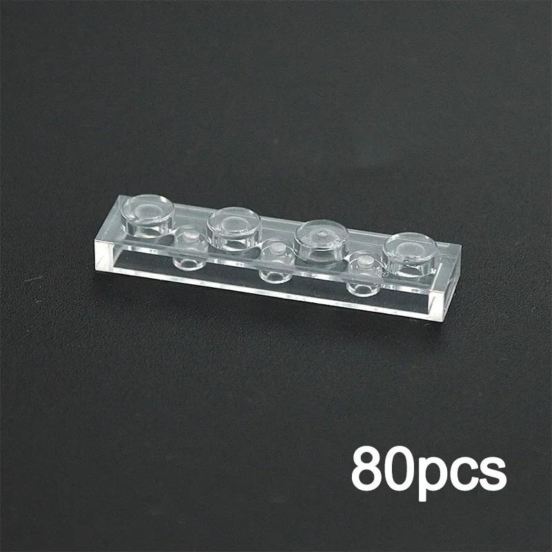 MOC Transparent Bulk Bricks 1x1 2x4 1x4 Clear Building Block Wall Panels and Baseplates