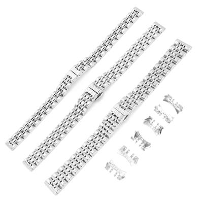 Butterfly Buckle Stainless Steel Watch Strap Replacement Adjustable Length Watch Band