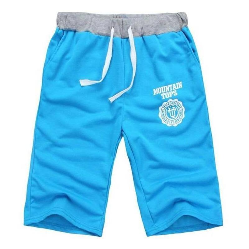 

Мужские шорты с принтом на шнурке, повседневные мужские однотонные узкие брюки, брюки 2XL синий