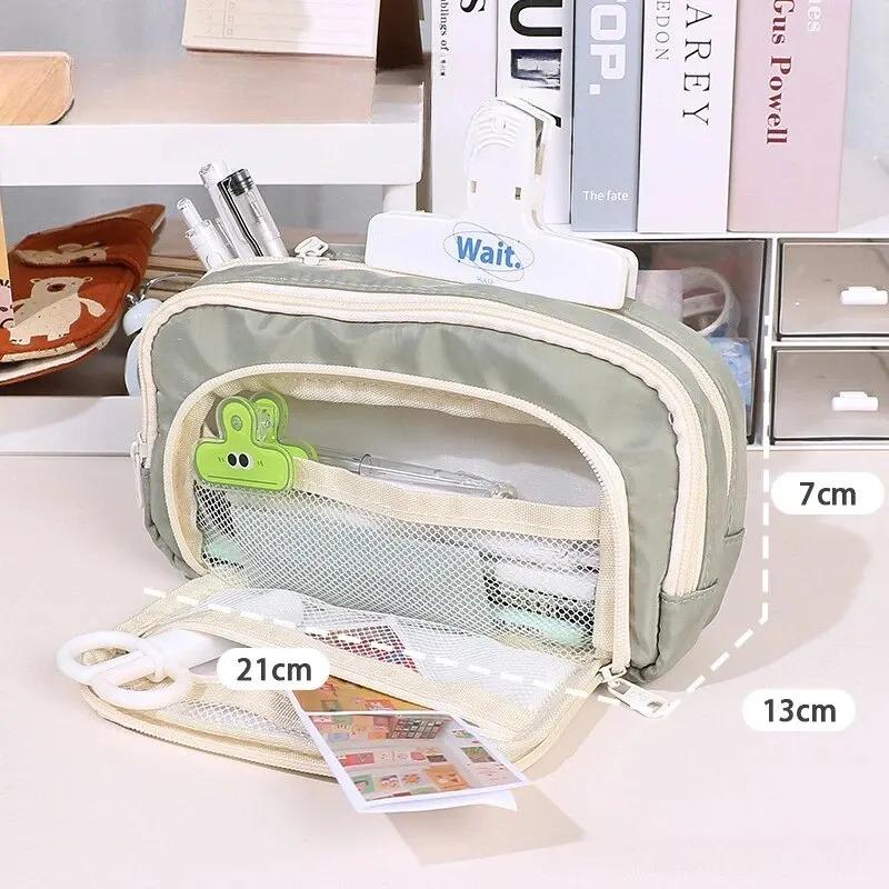 

1 шт. Канцелярская сумка, пенал, большая емкость, пенал, канцелярская коробка, косметичка, портативные подарки