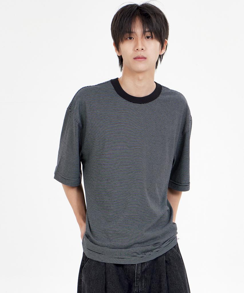 BY.L Small Stripe T-Shirt Black