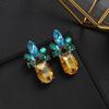Creative Rhinestone Crystal Pineapple Earrings - European & American Style Fruit Jewelry