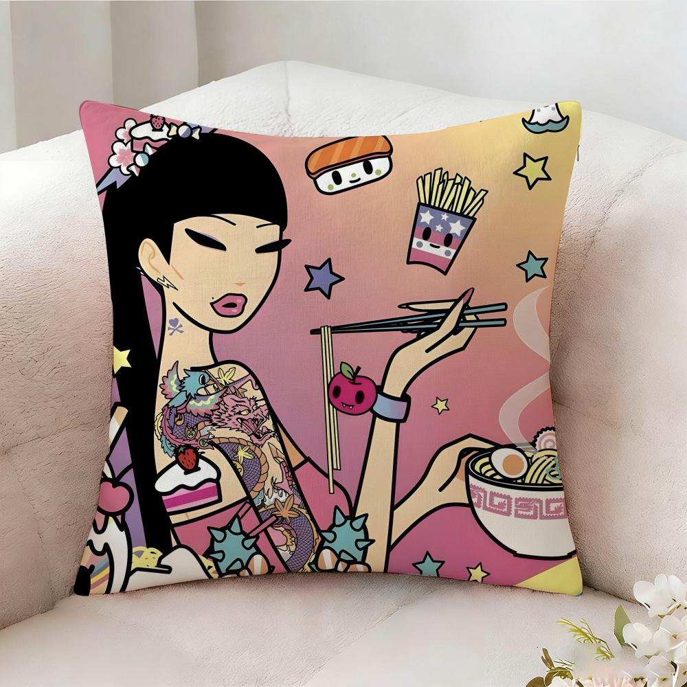 Ttokidokis Animation Pillow Case Pillowcase Doublesided Printed Sofa Cushion Bedroom Headboard Pillow