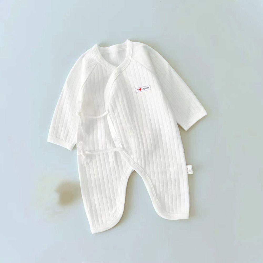 Casual Outfit Lace Up Baby Romper Long Pants Climb Baby Bodysuit Foot-Cover Frogsuit  Boy Girl