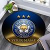 Custom Name Leicester City Round Area Rug,Carpet Rug for Living Room Bedroom Sofa Playroom Decor,Non-slip Floor Mat