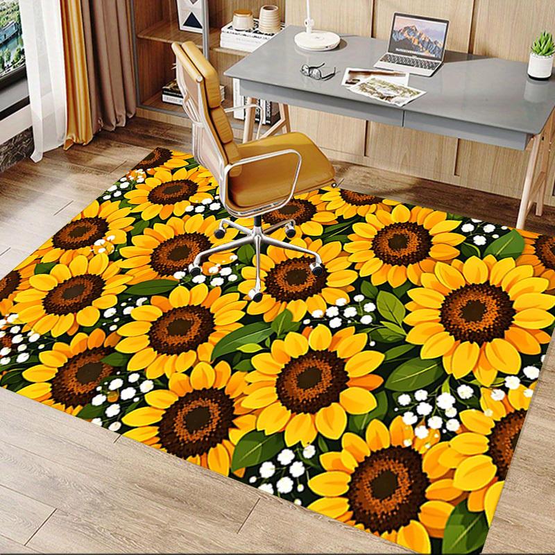 1PC Sunflower Extra Large Non-Slip Floor Carpet, Office, Family, Bedroom, Studio - Large Area RugJ0337