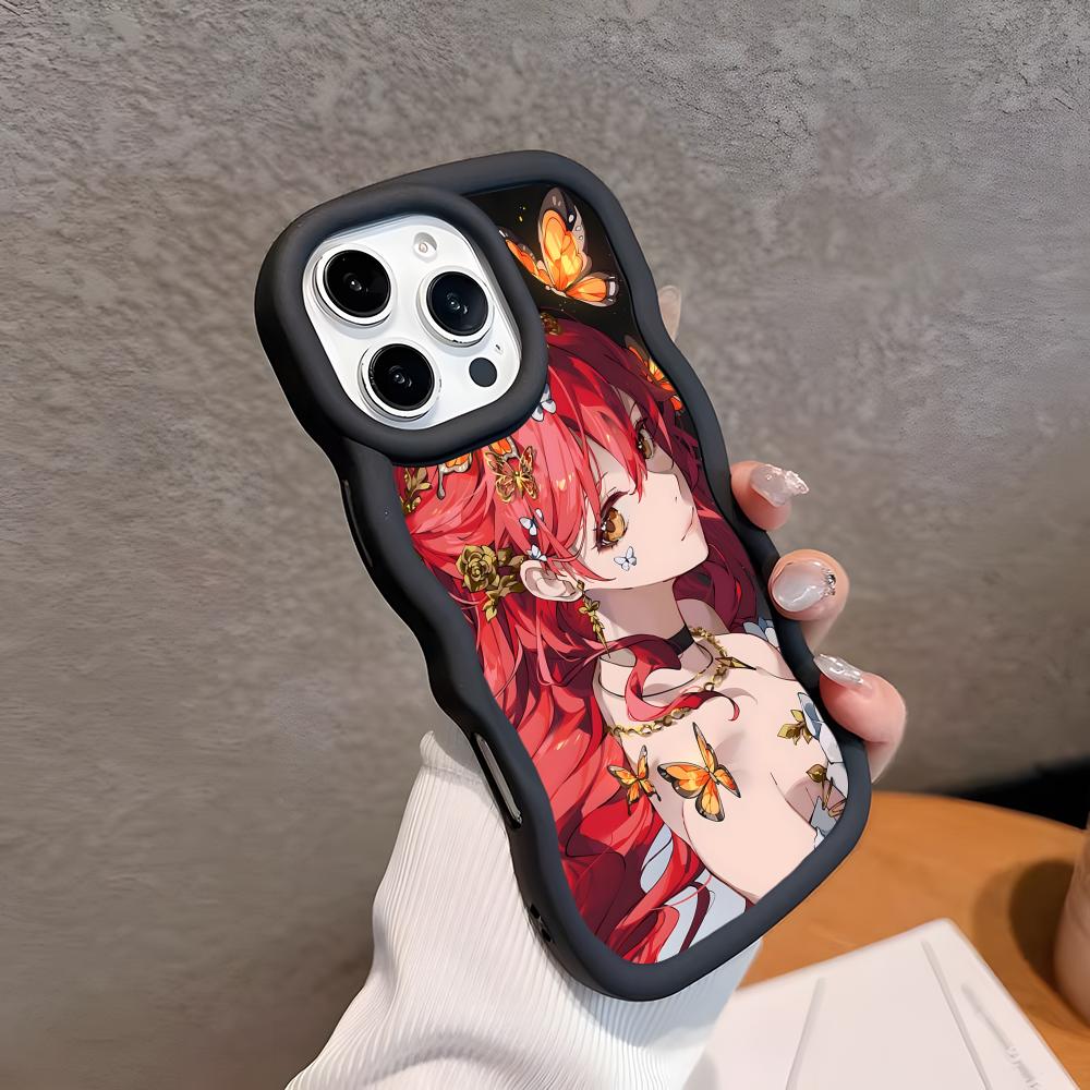 HSR Himeko Coque de téléphone portable en TPU à bord ondulé pour iPhone 17 16 15 14 13 12 11 Air Pro Max Plus Coque colorée