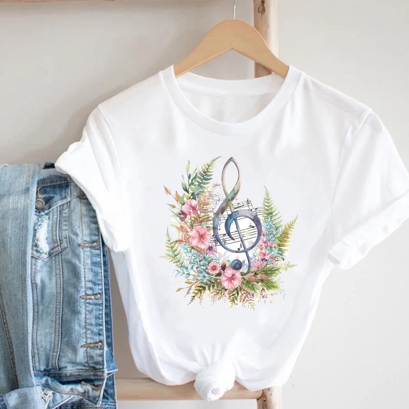 (Asian Size) T Shirt Fashion Women sweet watercolor butterfly trend Clothing Casual Top Short Sleeve Tee Print Lady Female Graphic T-shirts