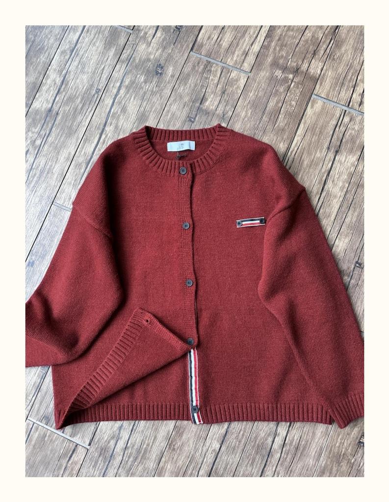 Xiao Wang's Winter Korean-Style Loose Plus Size Casual Knitted Cardigan Sweater