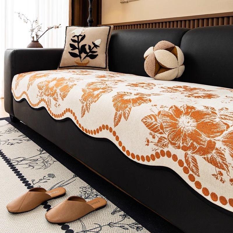 Special-Shaped Sofa Cushion Light Luxury High-End Sense New Four-Season Universal Non-Slip Leather Sofa Seat Cushion Cover Cloth Towel