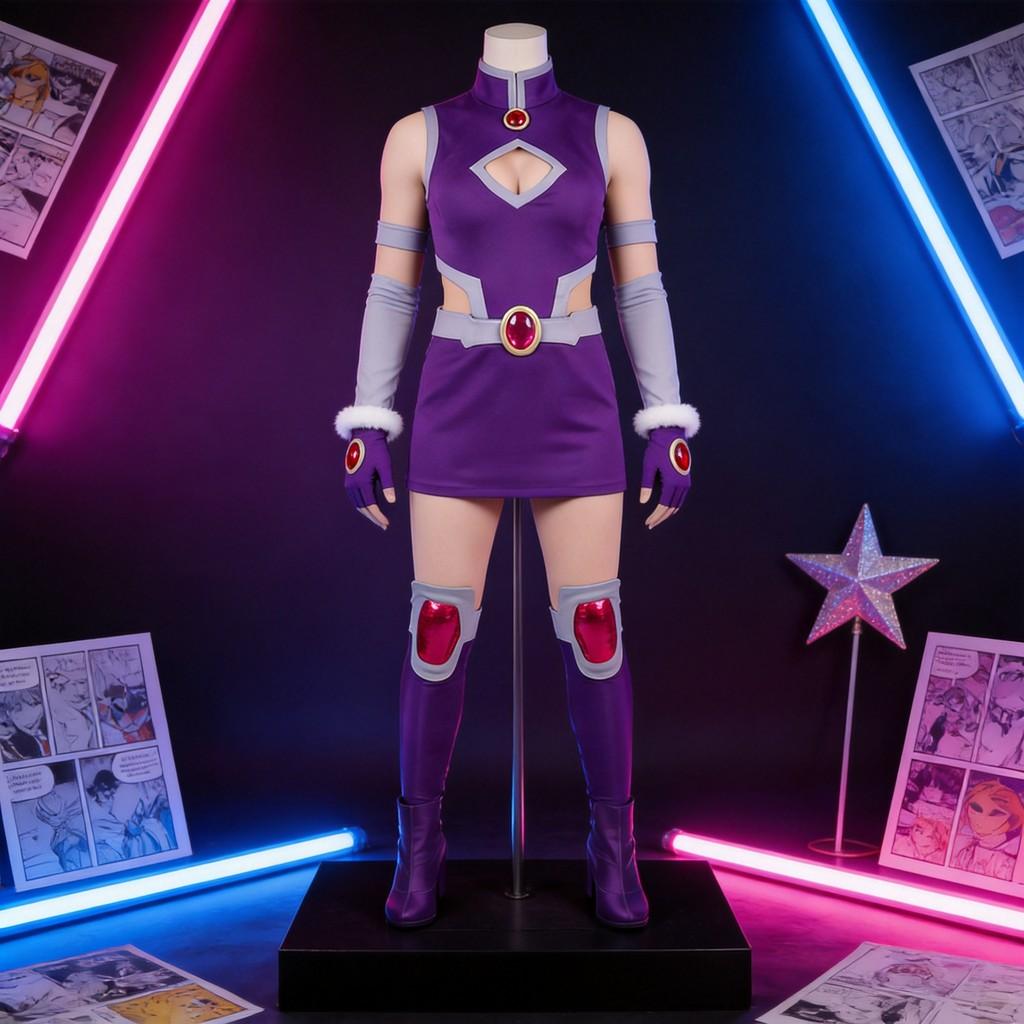 Teen Titans Cosplay Costume With Polyester Material For Anime And Game Role Play