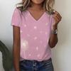 Dandelion 3D Print T-Shirts Summer Fashion Women Streetwear Casual V-Neck T Shirt Y2k Tees Top Oversized Harajuku Woman Clothing
