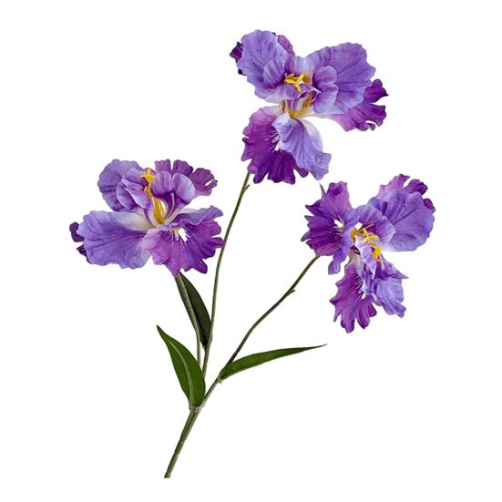 Iris Artificial Flower Realistic Faux Iris Flowers 33" Soft Fabric Indoor Outdoor Decor for Wedding Bridal Bouquets