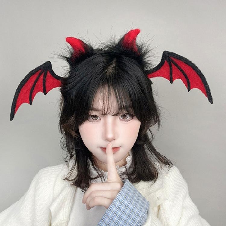 1Pc Devil Costume Accessories Devil Horn Headband Devil Tail for Halloween Masquerades Carnivals Birthday Party Cosplay