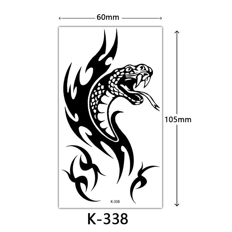 Pegatinas de Tatuaje Impermeables Frescas Pequeñas: Letras Inglesas, Flores, Mariposas, Líneas de Boceto