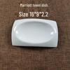 Fuao White Ceramic Towel & Soap Dish (5-Pack)