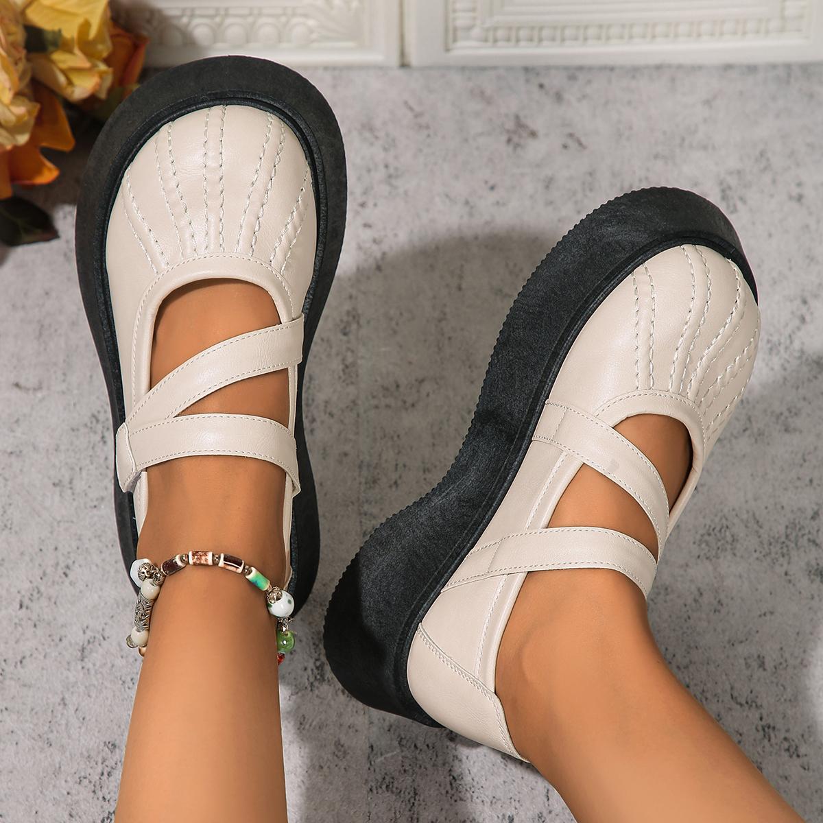 

Мода 2024 года, новые модные женские удобные повседневные туфли на плоской подошве, дизайнерские туфли с низким верхом на толстой подошве 41 абрикосовый