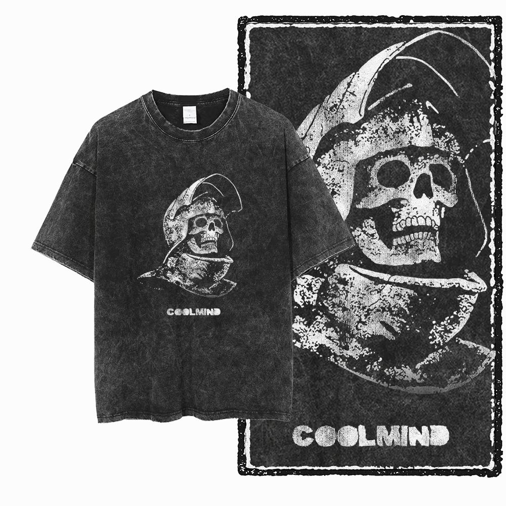 U6 100% Baumwolle Übergröße Acid Washed Cooler Streetwear Print Unisex T-Shirt Vintage Cool Vintage Herren T-Shirt Cooles T-Shirt für Herren