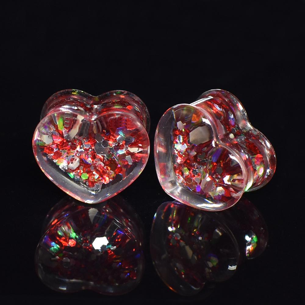 Jauges d'oreille à paillettes scintillantes de 6 à 30mm, bouchons tunnels, extenseurs, bijoux pour le corps