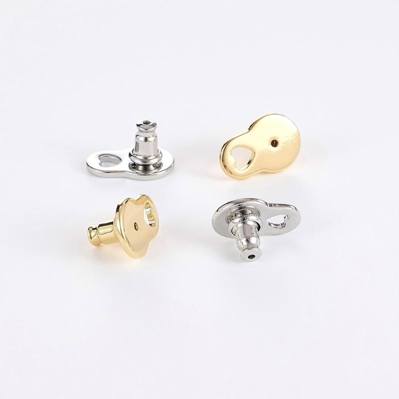 4PCS Droop Resistant Earring Backs Heart Lifters For Heavy Earrings Secure Locking Design Sturdy Copper Material