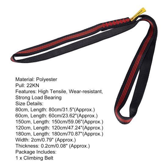 Climbing Strap Wear-resistant Strong Load-bearing Thicker Universal Mountaineering Rappelling Rescue Webbing Gear