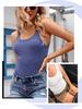 U Neck Tank Top Shoulder Straps Crop Tops Women Summer Camis Solid Color Camisole Fashion Tube Female Sleeveless Cropped Vest Y2K Clothes