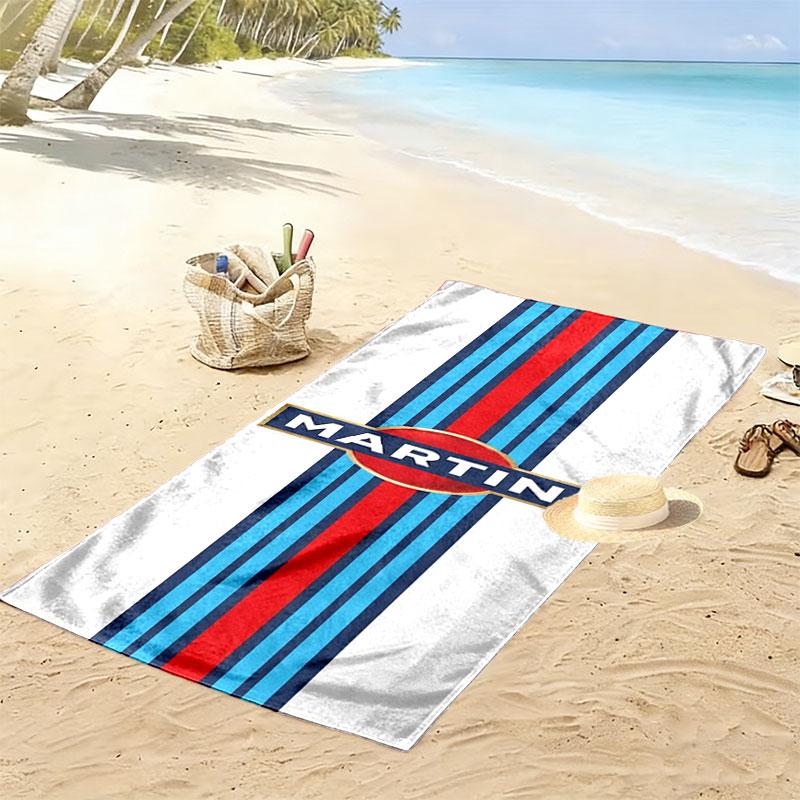 Asciugamano da Spiaggia Stampa Martini Racing, Asciugamano Grande Morbido ad Asciugatura Rapida per Spiaggia Campeggio Nuoto