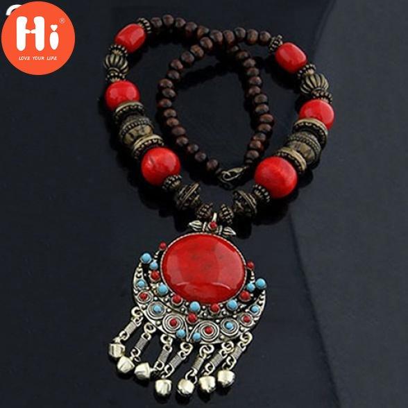 Hi Healthy Bodycare Women Vintage Bohemia Style Pendant Long Chain Sweater Necklace Ornaments Charm