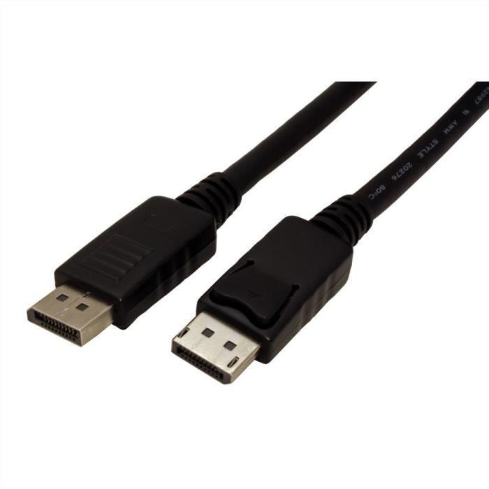 Câble DisplayPort - Value - 1,5 m - Noir - Support 4K - 4096x2160 à 60Hz