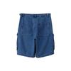 Li Ning Sports Basketball Series Logo Embroidered Loose Casual Sports Denim Shorts Men Shorts Blue AJSR001-1