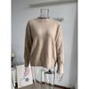Einfarbiger Rundhals-Pullover für Damen | Weiches Strickoberteil | Lässige lockere Passform