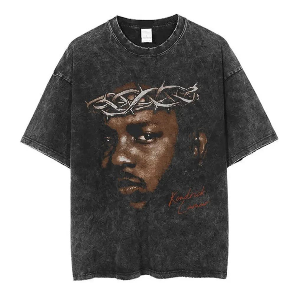 Washed Vintage Rapper Kendrick Lamar & SZA Grand National Tour 2026 T-shirts They Not Like Us Graphic T Shirt Men Hip Hop Tshirt
