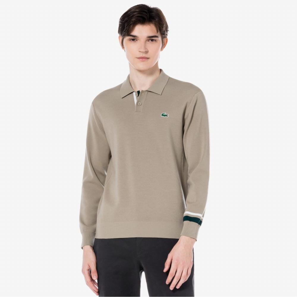 

LACOSTE Мужской свитер с воротником для гольфа [Бежевый]