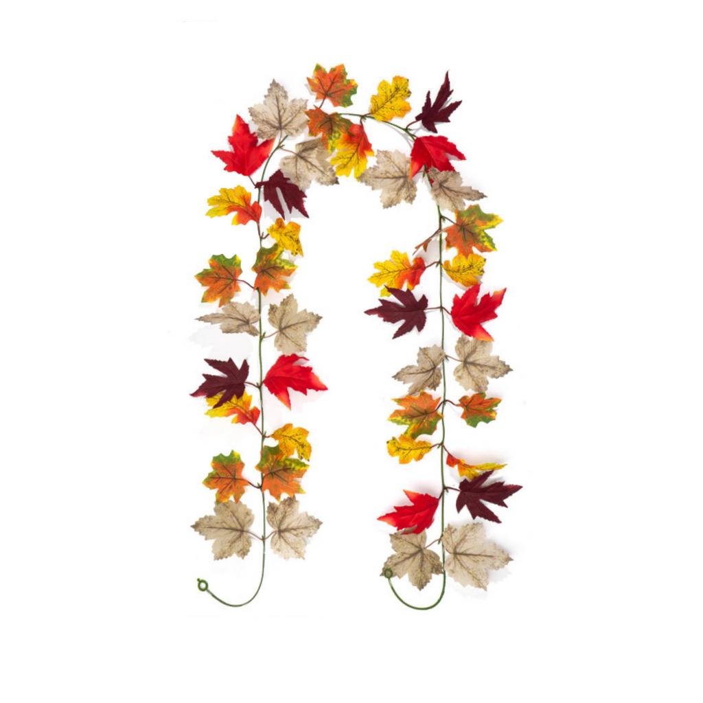 Artificial Maple Leaf Garland 175cm Realistic Decorative Vine for Indoor Outdoor Wall Door Window Table Event Display