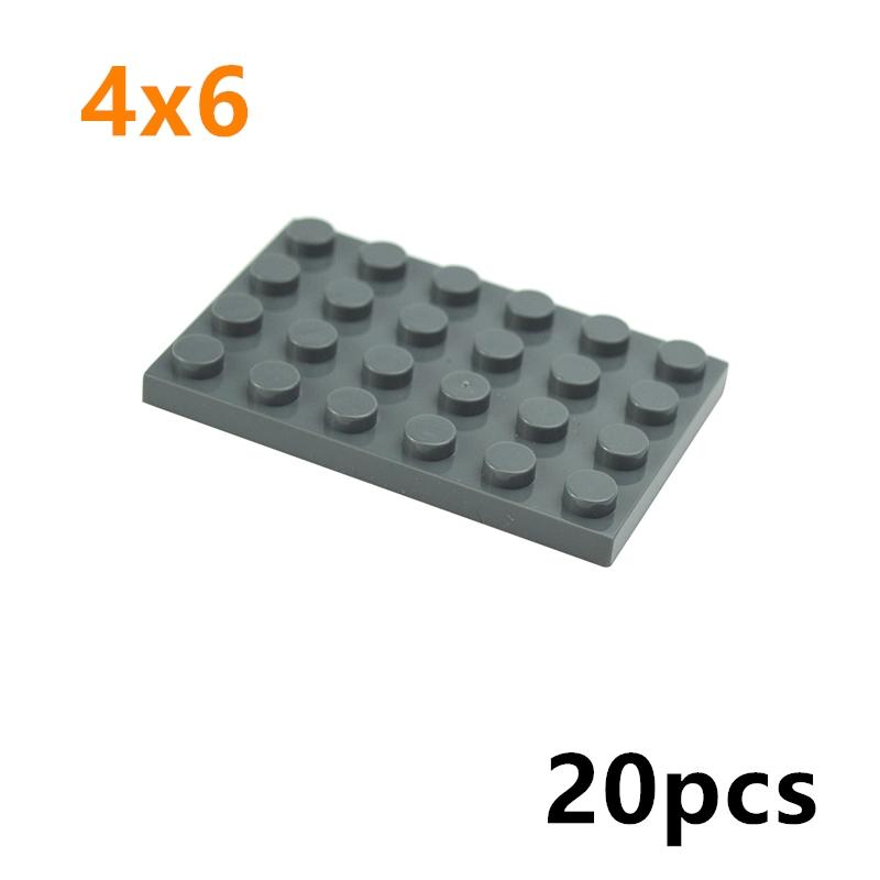 

20PCS DIY Building Blocks 4*6 Dots Thin Figures Bricks 4x6 Dots Educational Creative Size Compatible With 3032 Toys for Children