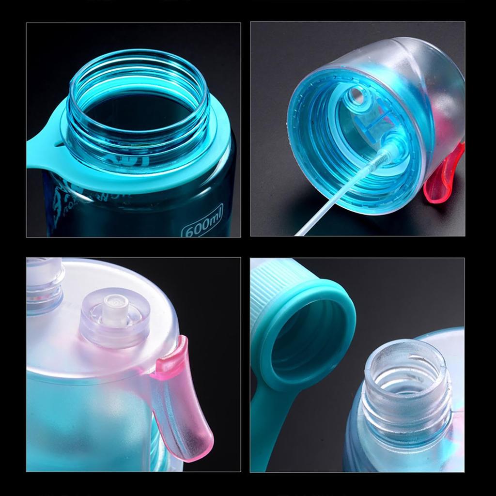 600ML Sports Spray Water Bottle Cooling Spray Cup Portable Outdoor Drinkware Large Capacity Fitness Travel Climbing Supplies