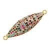 ZHUKOU magnet connectors for women bracelets Brass connectors charms for handmade jewellery making supplies accessories VK192