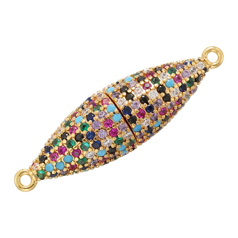 ZHUKOU magnet connectors for women bracelets Brass connectors charms for handmade jewellery making supplies accessories VK192
