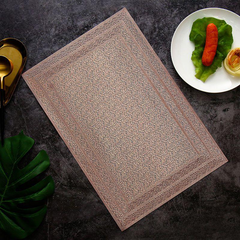 

2шт коврик для посуды прямоугольный столешница изолированный коврик для миски и чашки узорчатый коврик для обеденного стола бытовой термостойкий 45 * 30cm;2PCS