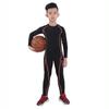 Children's Sports Compression Set: Quick-Drying Long Sleeve Basketball & Football Base Layer for Autumn & Winter.