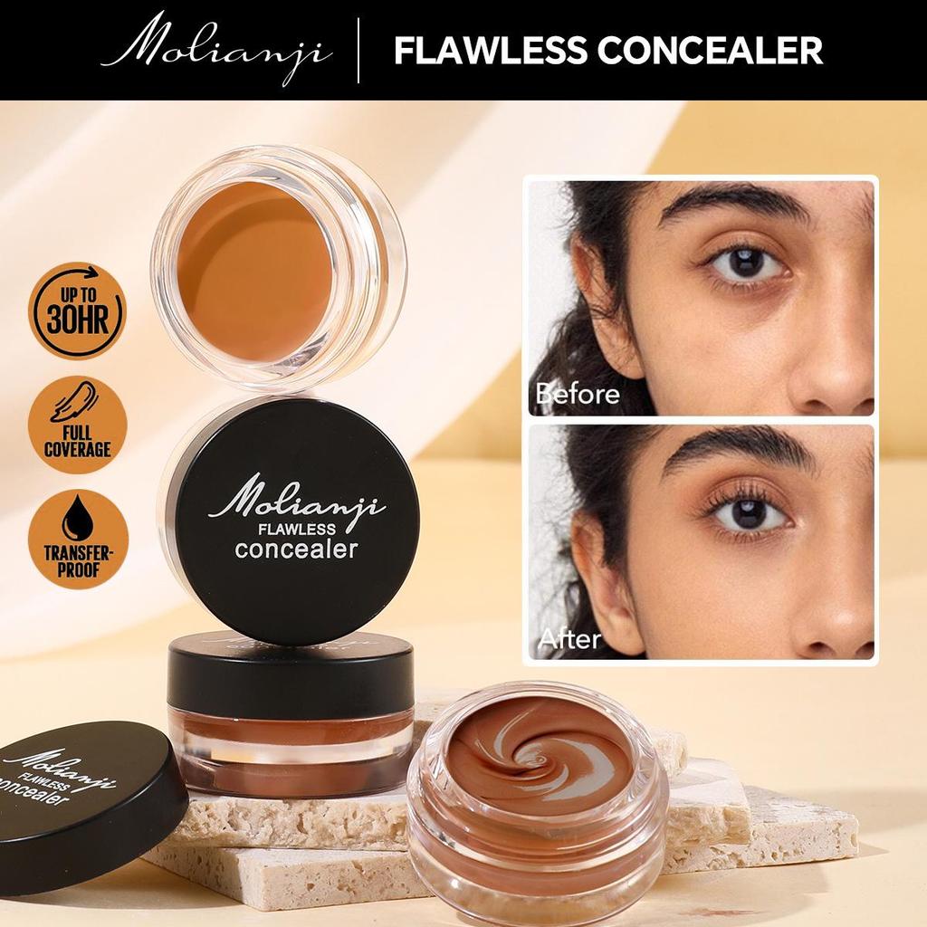 Waterproof Concealer Cream: Brightens Skin, Covers Acne, Freckles, Dark Circles, and Provides Contouring