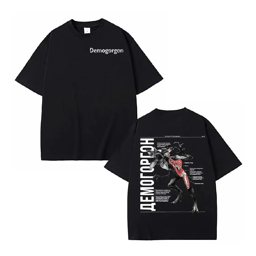 

American TV Series Eddie Munson The Demogorgon T-shirt Cannibal Flower Summer Men Women Clothing Gothic Fashion Vintage Tshirt S чёрный
