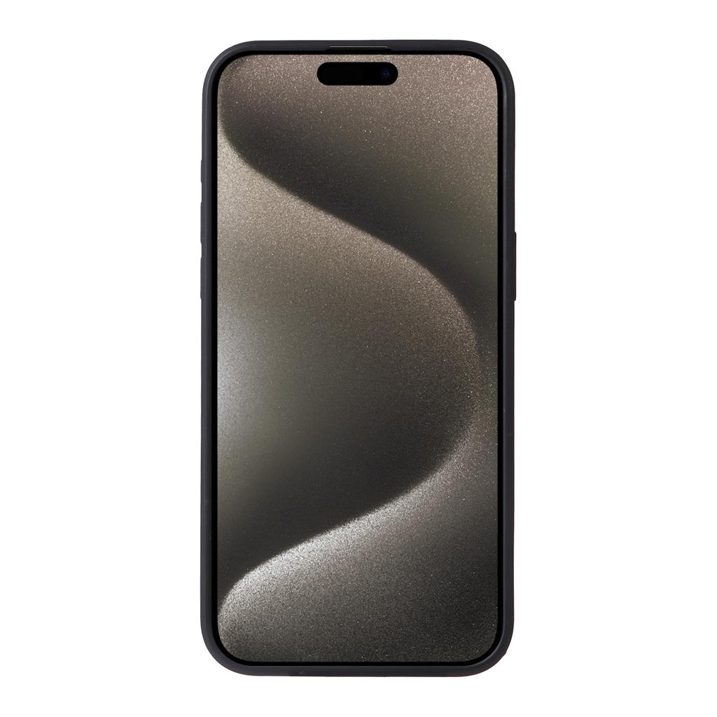 Para Capa iPhone 15 Pro com Porta-Cartões Magnético Removível Textura Fibra de Carbono Capa de Telefone