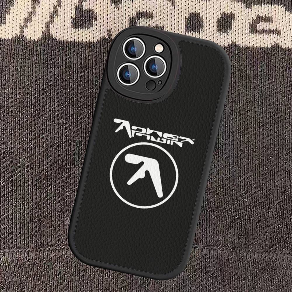 DJ A-Aphex T-Twins Leather Phone Case For iPhone 16 15 14 13 12 11 Pro Max Plus Cover