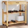 VidaXL Kitchen Cart MONZA 84x40x90 Cm Solid Pine Wood 376100