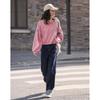 Demana Rose Pink Drop Shoulder Puff Sleeve Sweatshirt